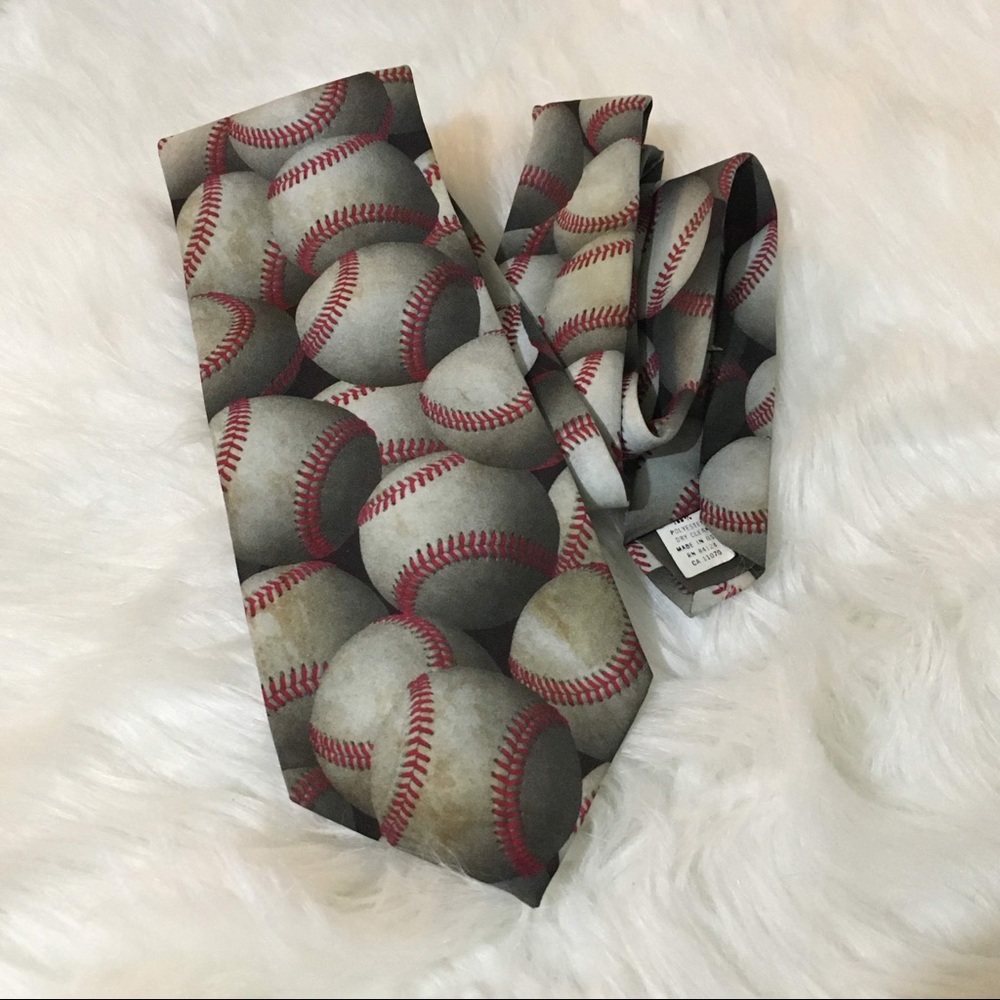 Ralph Marlin Baseball Necktie Tie